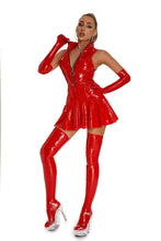 Load image into Gallery viewer, Red PU Leather Dress Set